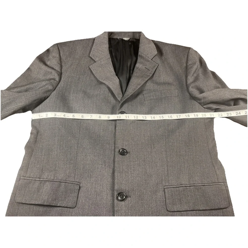 Banana Republic‎ Blazer Jacket 3 Button Mens 42S Short Bluish Gray 100% Wool